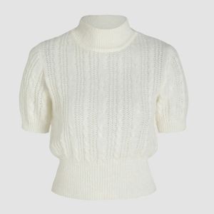 Texture high neck sweater